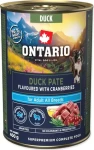 ONTARIO Konzerva kachní paté s brusinkami / Superprémiové / Dospělí psi / 400 g (214-859884)
