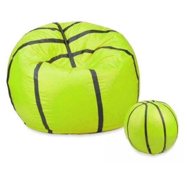 FRONTI Sedací vak - míč basketballový + taburet - zelený