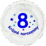 Krásné 8. narozeniny fóliový balónek kruh pro kluky Balonky.cz Krásné 8. narozeniny fóliový balónek kruh pro kluky Balonky.cz