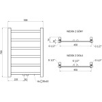 MEXEN - Bolt otopný žebřík/radiátor 700 x 500 mm, 188 W, bílá W126-0700-500-00-20