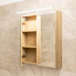 MEREO - Aira, Mailo, Opto, Bino, Vigo koupelnová galerka 60 cm, zrcadlová skříňka, bílá CN715GB