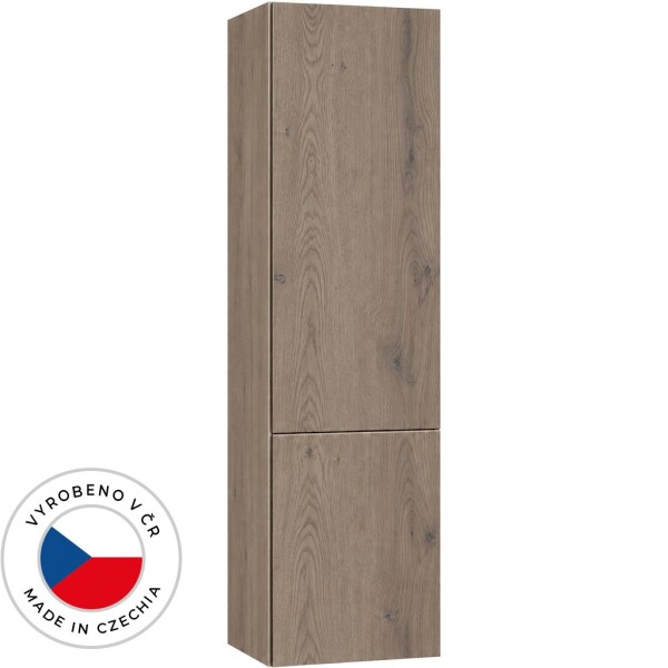 CERANO - Koupelnová vysoká skříňka Adele - TIP-ON otevírání - dub Cannolo Cremona - 45x180x33 CER-356425