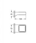 GROHE - Selection Cube Držák skleničky/mýdelníku, chrom 40865000