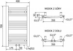 MEXEN - Ares otopný žebřík/radiátor 700 x 400 mm, 240 W, antracit W102-0700-400-00-66