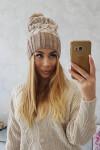 Milano fleecová čepice K203 ecru melange+dark beige UNI