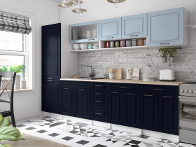 FRONTI Kuchyňská linka BIRGID 300cm - Denim + marine blue