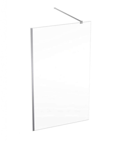 GEBERIT - GEO Sprchová stěna Walk-In, 120x200 cm, stříbrná/čiré sklo 560.159.00.2