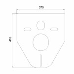 Mereo WC set - Smart flush rimless WC hranaté, modul pro sádrokarton, chrom hranaté tlačítko lesklé MM02NSETRT322