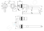 IDEAL STANDARD - Gusto Dřezová baterie pod omítku, 2-otvorová instalace, chrom BD426AA