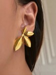 ELENYS Golden Bloom – pozlacené náušnice 18K žluté zlato