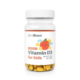 Vitamín D3, tablety na cucání pro děti 400 IU - GymBeam (pomeranč, 120 tab.) (63721-1-120tab-orange)