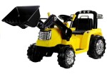 Mamido Dětský elektrický traktor Power s radlicí žlutý