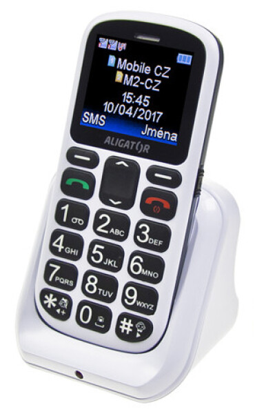 Aligator A321 Senior bílo-šedá / CZ / 1.8 / Dual-SIM / microSD (A321WT)