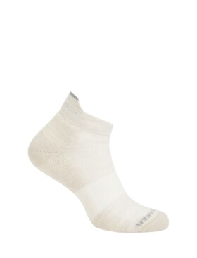 Pánské merino ponožky ICEBREAKER Mens Multisport Light Micro, Ecru Hthr/Alloy/Snow velikost: 42-44 (M)