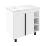 Koupelnová skříňka s umyvadlem Naturel Lucca 79x70x45 cm bílá lesk LUCCA80W LUCCA80W