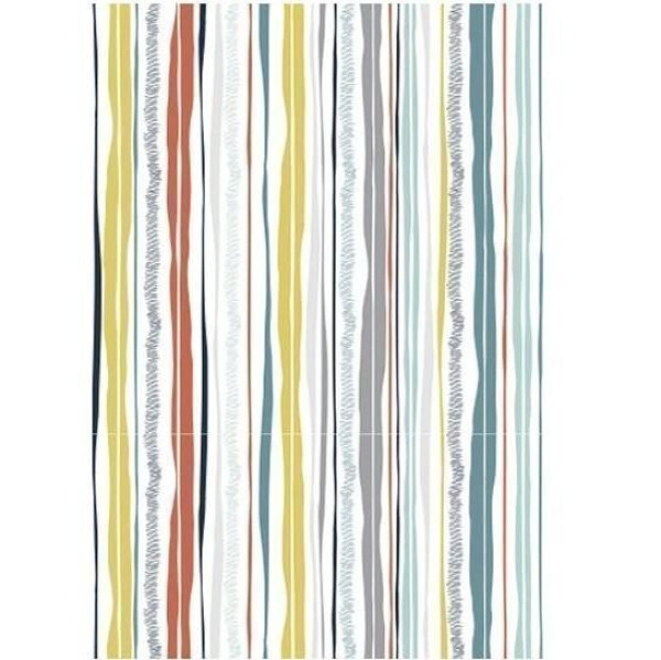 DecoMaché papír 22g barevné pruhy 26 x 37.5 cm