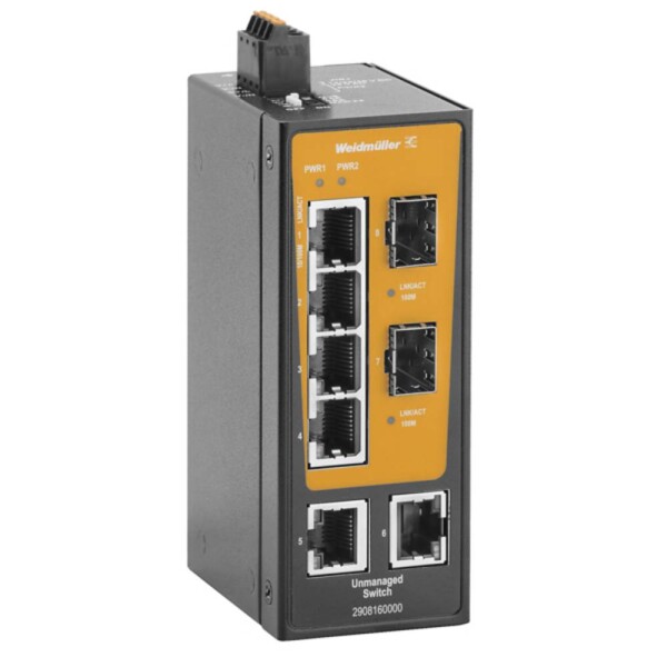 Weidmüller 2908160000 IE-SW-BLB-08-6TX-2FESFP síťový switch 10 / 100 MBit/s