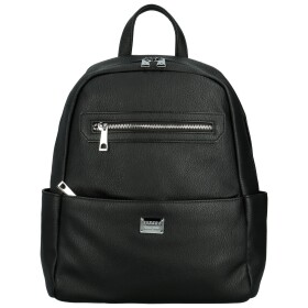 Trendy dámský koženkový kabelko-batoh Joppe, černý