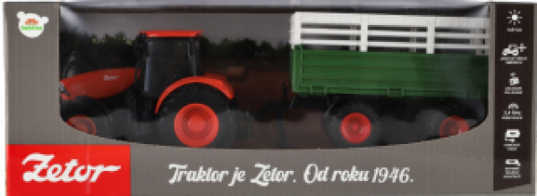 Traktor Zetor RC vlekem plast