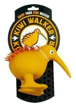 Kiwi Walker Kiwi M oranžová / Pískací hračka pro psy / Latex / 11,5 cm (LTX-006)