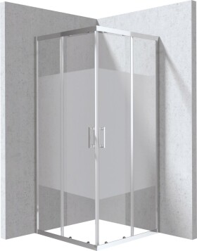 DEANTE - Sprchový kout Funkia Evo čtvercový, čtvercový, 90x90 cm - vzor pruh KYC_0E99P
