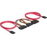Kabel HDD SATA All-in-One (50 cm) pro 2 HDD, SATA napájení (84356)