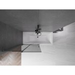 MEXEN/S - Velar L dvoukřídlá posuvná vanová zástěna 100 x 150, grafit, grafit kartáčovaná 896-100-003-41-66