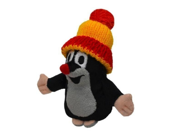 Krtek 10cm prstový maňásek kulich červený - Zdeněk Miler