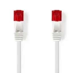 Nedis bílý / Plochý patch kabel / Cat6 U/UTP / 0,5 m / PVC / Snagless (CCGL85215WT05)