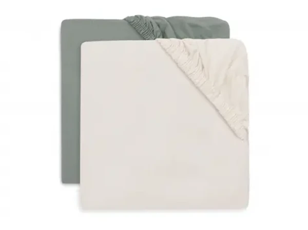 Jollein Prostěradlo napínací 120x60 cm Sea Green/Ivory 2 ks (2511-507-68116)