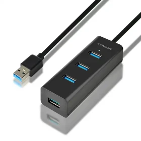 AXAGON HUE-S2BL 4x USB3.0 Charging Hub / 1.2m Cable / MicroUSB Charging (HUE-S2BL)