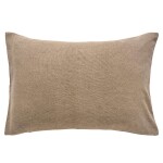 Ib Laursen Povlak na polštář Brown / Tie bands, hnědá barva, textil