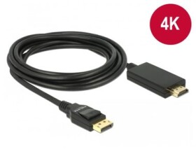 Delock Kabel Displayport 1.2 samec High Speed HDMI-A samec pasivní 4K / 3 m / černý (85318-DE)