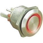 C & K Switches U811J85W3GE223 tlačítko 120 V, 28 V/DC 1 A 1x zap/(zap) červená (š x v) 15.24 mm x 12.70 mm 1 ks Bulk