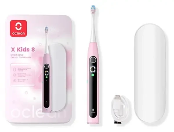 Oclean X Kids Set růžová / Dětský sonický zubní kartáček / cestovní pouzdro / 5 režimů / 72 000 kmitů (X Kids set różowy)