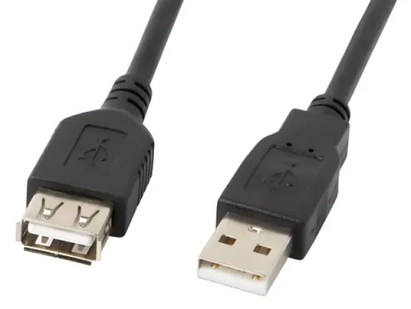 Lanberg CA-USBE-10CC-0018-BK černá / Prodlužovací kabel USB 2.0 / AM-AF / 1,8 m (CA-USBE-10CC-0018-BK)