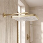 REA - Obdélníková dešťová sprcha JS-032 Brushed Gold REA-P0396