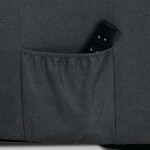 TV a relaxační křeslo s elektrickým ovládáním, potah šedá látka, 2 motory 240V/2