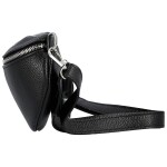 Módní dámská kožená ledvinka Sotiria, černá