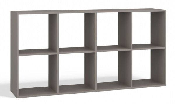 FRONTI Regál MALAX 2X4 hnědošedá
