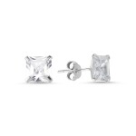 LUNICA Stříbrné puzetové náušnice SQUARE 6mm 0834