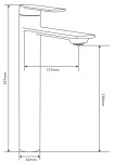 MEXEN/S - Zero SET umyvadlová + vanová baterie s příslušenstvím DQ02, chrom 7113DQ02-00