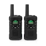 Nedis Walkie-Talkie Set černá / 2x vysílačka / 2 sluchátka / Až 6 km / 8 kanálů / PTT / VOX (WLTK0610BK)