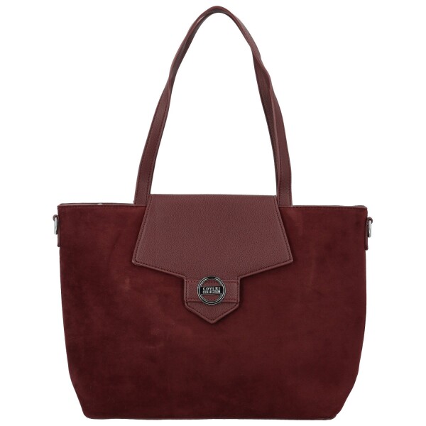 Trendy dámská koženková kabelka na rameno Coveri Hilari, vínová