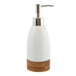 MSV TALLINN dávkovač mýdla bílý / keramika, dřevo / 250 ml