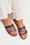 Ploché Dámské Pantofle Se Zlatým Detalem Leopard Noroti 37