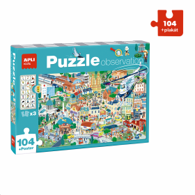 APLI edukační puzzle - Město, 104 ks, 5+