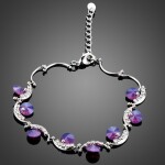 Náramek Swarovski Elements Ilario, Fialová 16,5 cm + 3,5 cm (prodloužení)
