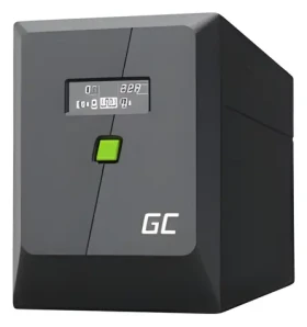 Green Cell 1500VA / Záložní zdroj / 1050W / Line-Interactive / 2x 12V/9Ah / 2x Schuko + 3x IEC (UPSLP1050)