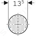 GEBERIT - Příslušenství Štěrbinový rošt pro podlahové vpusti, průměr 135 mm, přišroubovatelný, nerez 388.134.00.1